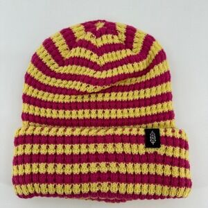 FP Movement by Free People Pink and Yellow Striped Beanie